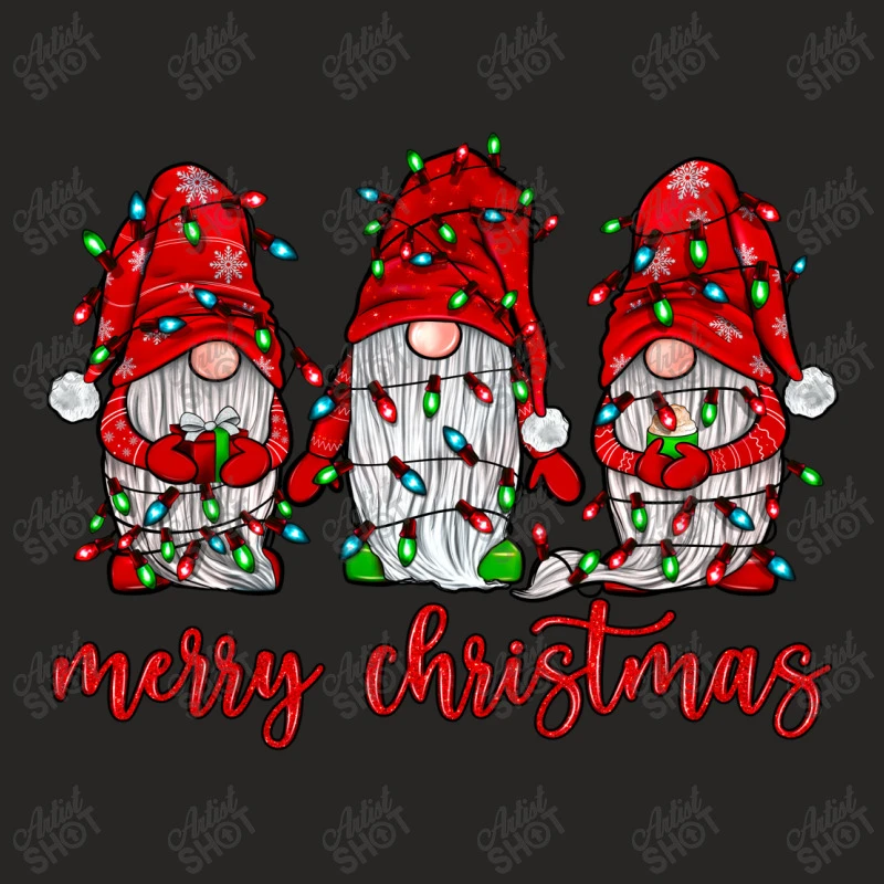 Merry Christmas Gnome With Christmas Lights Ladies Fitted T-Shirt 5 Merry Christmas Gnome With Christmas Lights Ladies Fitted T-Shirt - Image 5