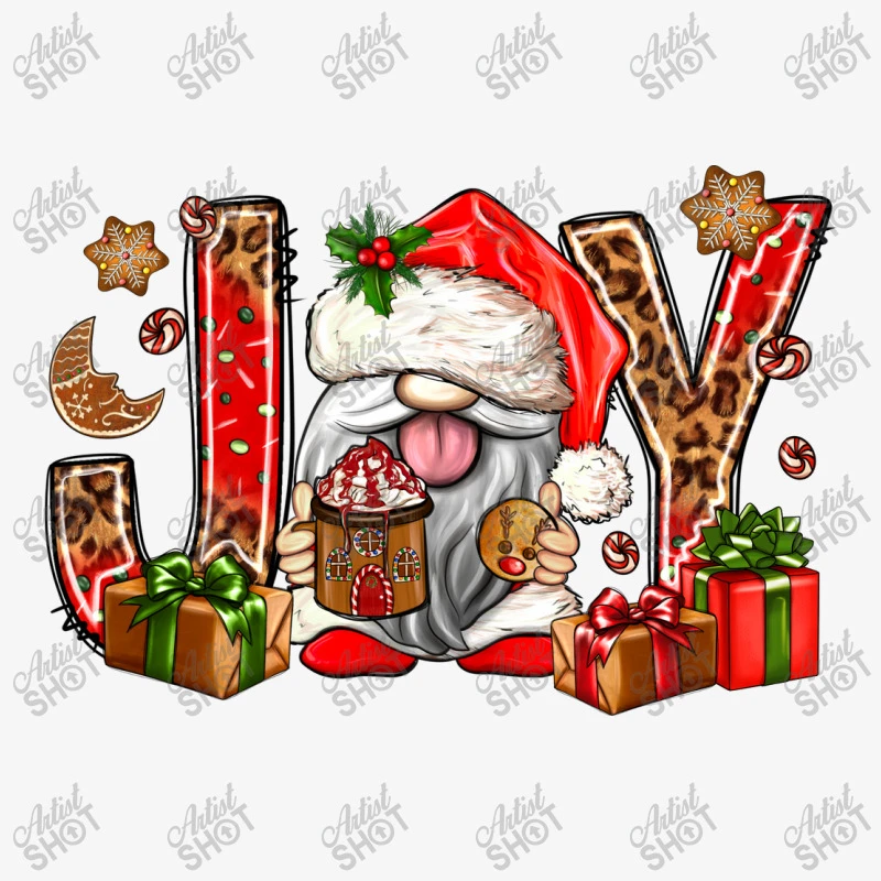 Joy With Christmas Gnome Ladies Fitted T-Shirt 5 Joy With Christmas Gnome Ladies Fitted T-Shirt - Image 5