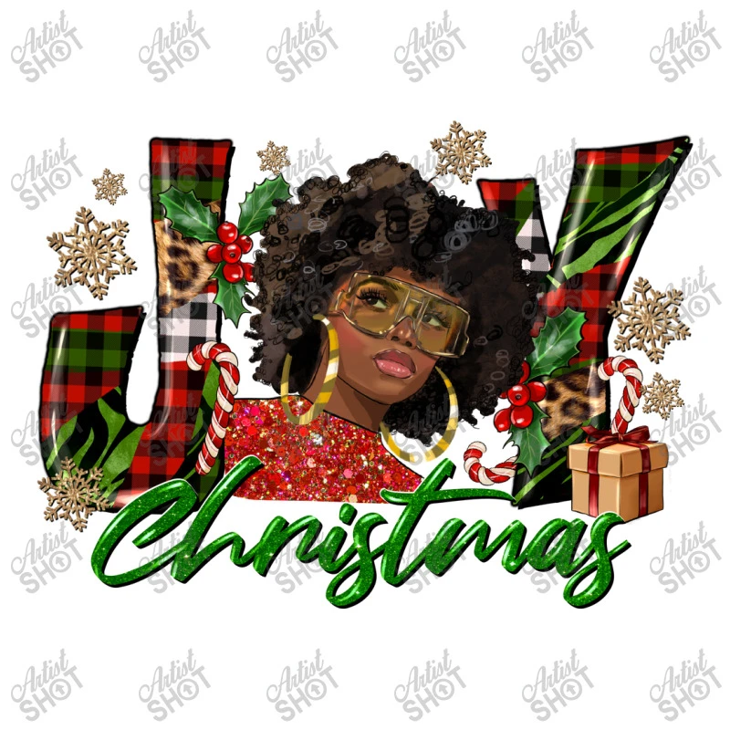 Christmas Joy Black Queen Woman Youth Tee 5 Christmas Joy Black Queen Woman Youth Tee - Image 5