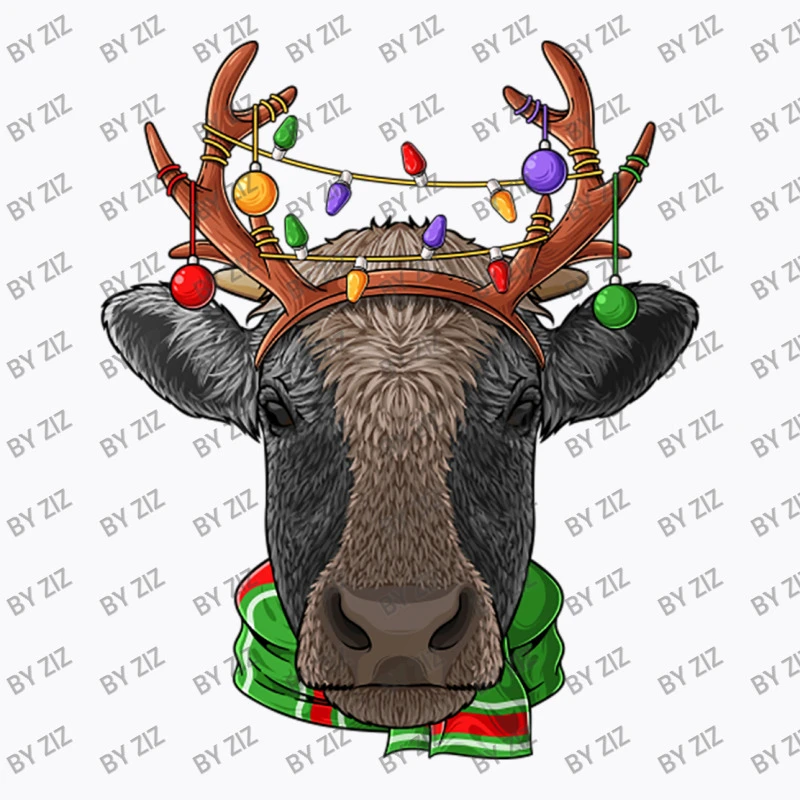 Cow Reindeer Antlers Cute Christmas Animal Xmas Ki T-Shirt 5 Cow Reindeer Antlers Cute Christmas Animal Xmas Ki T-Shirt - Image 5