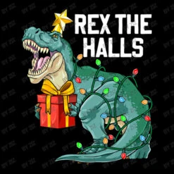 Christmas Dinosaur Rex The Halls Cute Boys Kids Tr Women's V-Neck T-Shirt -Santa Clothing Shop d.2526173501.25065801.s3.1 000000 Wml6 800x800 1