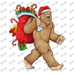 Bigfoot Santa Christmas Bag Xmas Sasquatch Boys Ki Youth Tee -Santa Clothing Shop d.2526186549.25069009.s3.1 ffffff Wml6 800x800 1