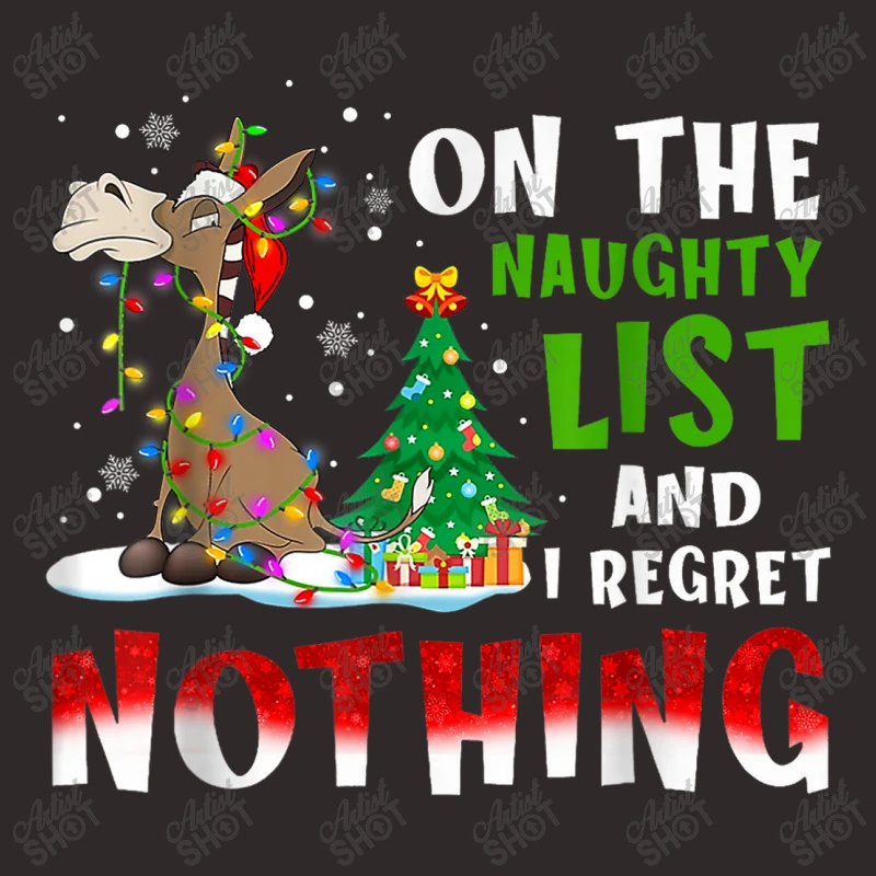 Donkey Christmas On The Naughty List And I Regret Racerback Tank 5 Donkey Christmas On The Naughty List And I Regret Racerback Tank - Image 5