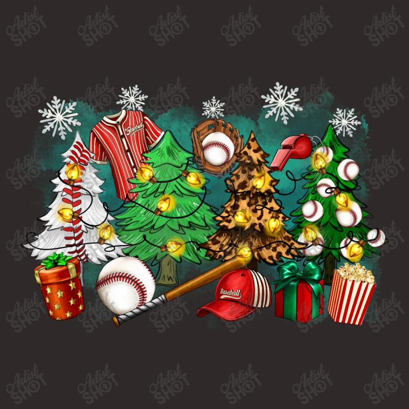Christmas Trees With Baseball Racerback Tank 5 Christmas Trees With Baseball Racerback Tank - Image 5