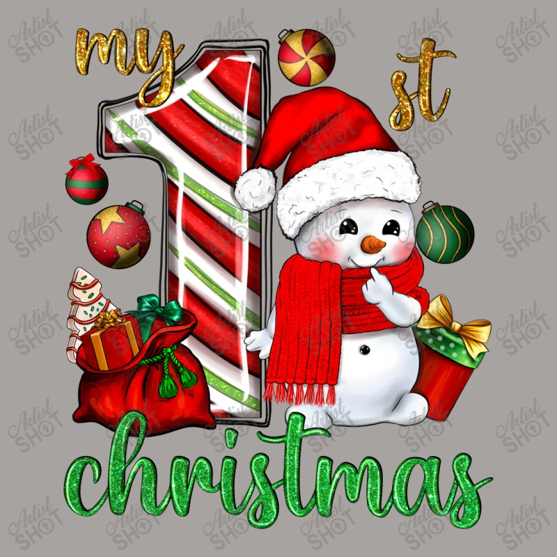 My 1st. Christmas With Cute Snowman Racerback Tank 5 My 1st. Christmas With Cute Snowman Racerback Tank - Image 5