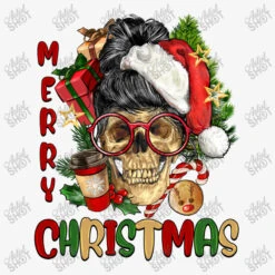 Merry Christmas Skeleton Messy Bun Ladies Fitted T-Shirt -Santa Clothing Shop d.2526248975.25057785.s3.1 f6f6f6 YXJ0aXN0c2hvdA 800x800 1