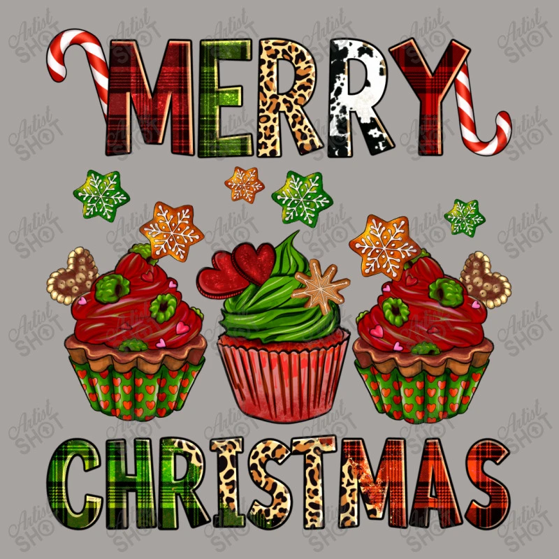 Merry Christmas Cupcakes Racerback Tank 5 Merry Christmas Cupcakes Racerback Tank - Image 5