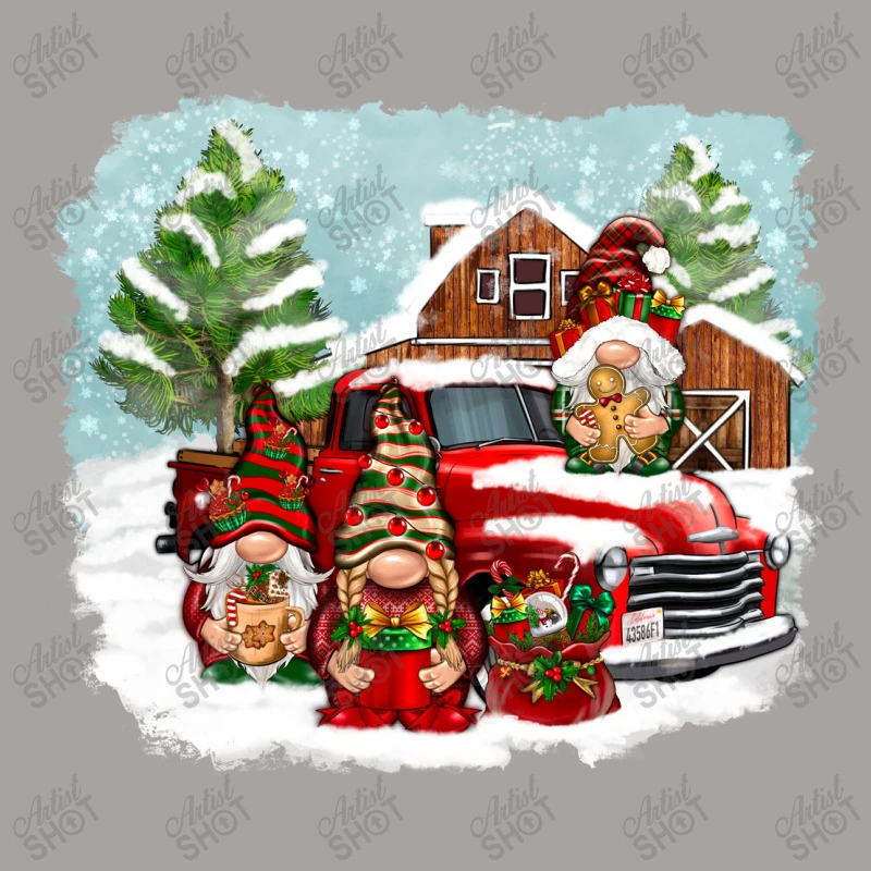Christmas Gnomes With Red Truck Racerback Tank 5 Christmas Gnomes With Red Truck Racerback Tank - Image 5