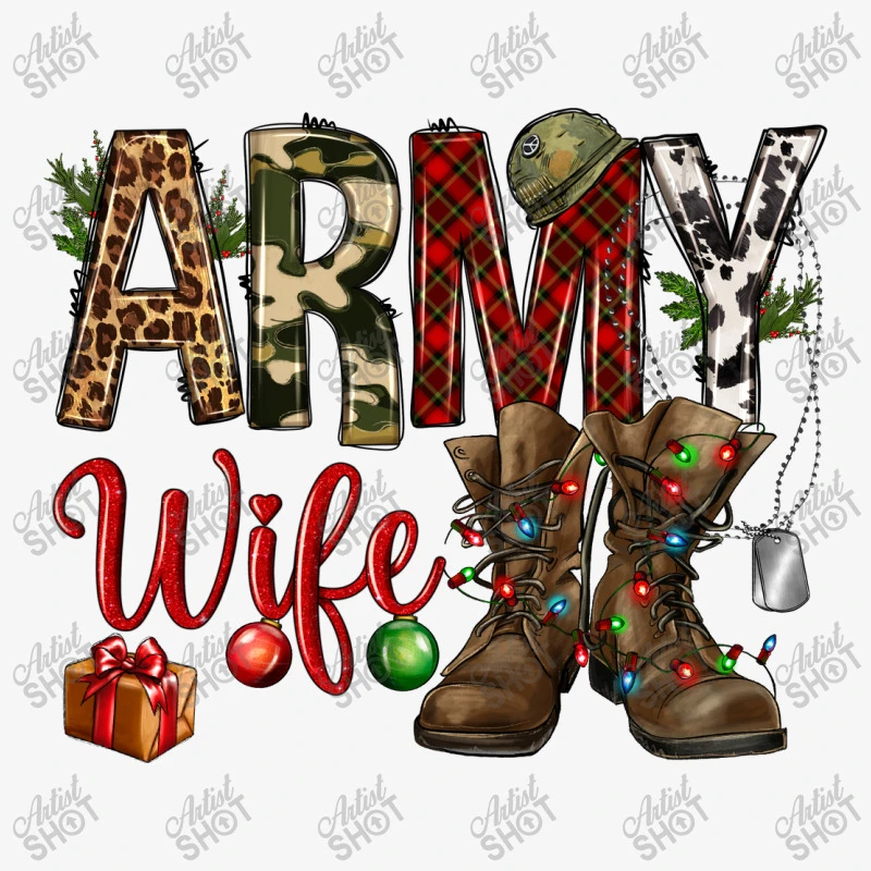 Christmas Army Wife Ladies Fitted T-Shirt 5 Christmas Army Wife Ladies Fitted T-Shirt - Image 5