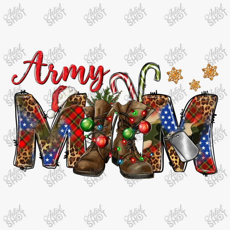 Christmas Army Mom Ladies Fitted T-Shirt 5 Christmas Army Mom Ladies Fitted T-Shirt - Image 5
