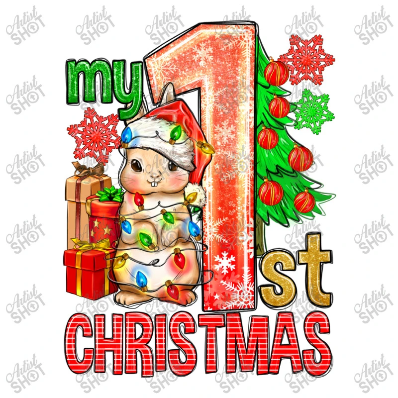 My First Christmas Rabbit Women's V-Neck T-Shirt 5 My First Christmas Rabbit Women's V-Neck T-Shirt - Image 5