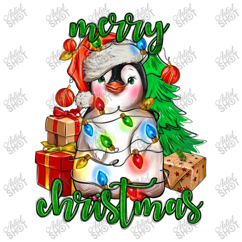 Merry Christmas Penguin Youth Tee 5 Merry Christmas Penguin Youth Tee - Image 5