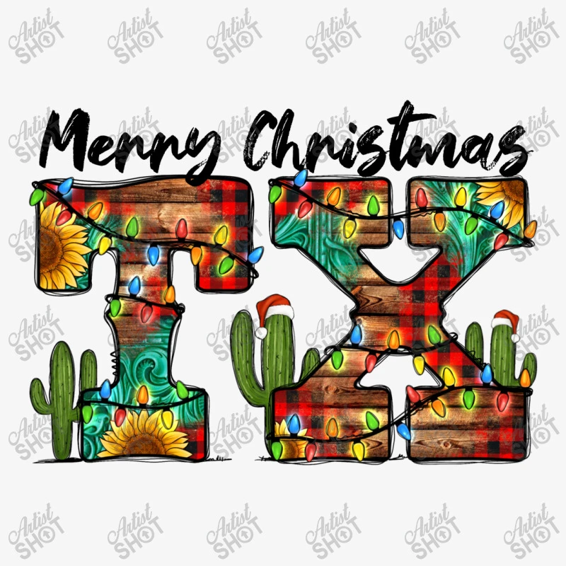 Merry Christmas Texas TX Ladies Fitted T-Shirt 5 Merry Christmas Texas TX Ladies Fitted T-Shirt - Image 5