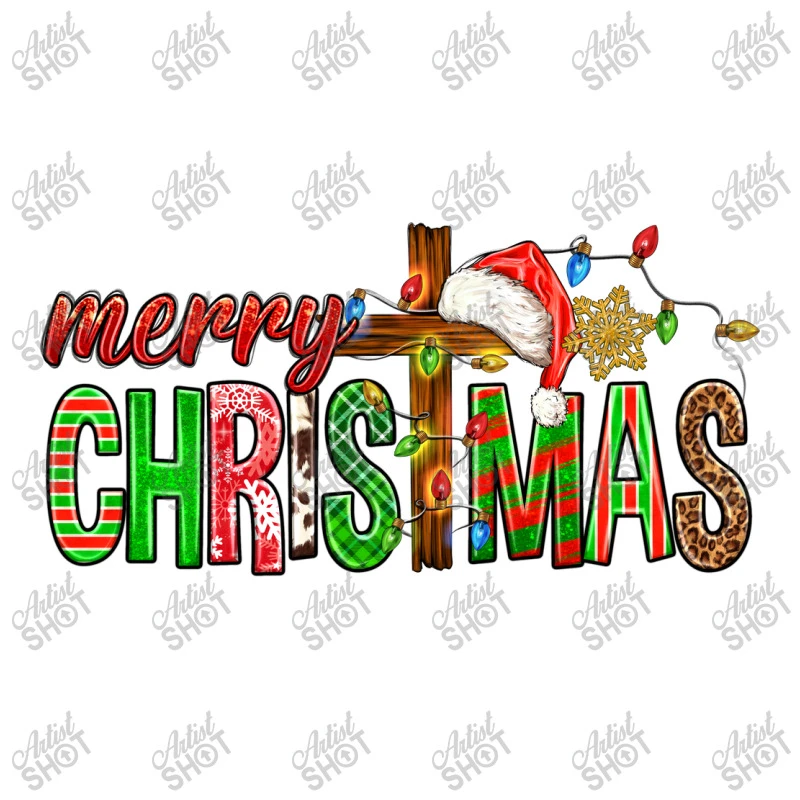 Merry Christmas Cross Youth Tee 5 Merry Christmas Cross Youth Tee - Image 5