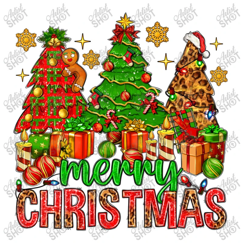 Merry Christmas And Christmas Trees Youth Tee 5 Merry Christmas And Christmas Trees Youth Tee - Image 5