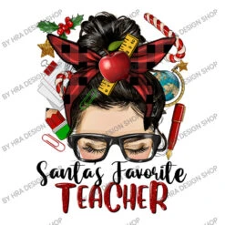 Messy Bun Christmas Teacher Crewneck Sweatshirt -Santa Clothing Shop d.2526572782.25093566.s3.1 ffffff SFJBIERlc2lnbiBTaG9w 800x800 1