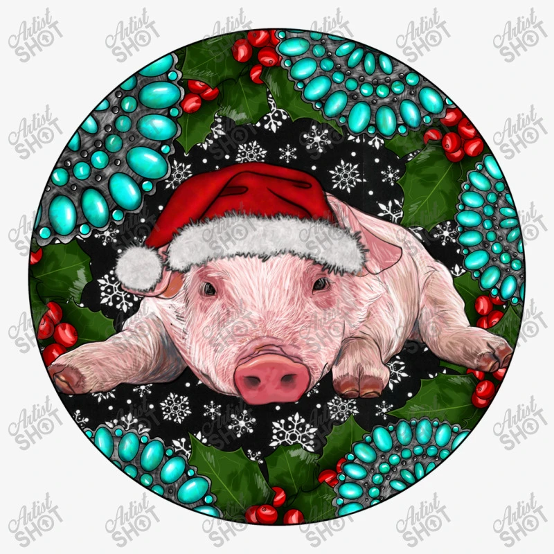 Baby Pig Christmas Ladies Fitted T-Shirt 5 Baby Pig Christmas Ladies Fitted T-Shirt - Image 5