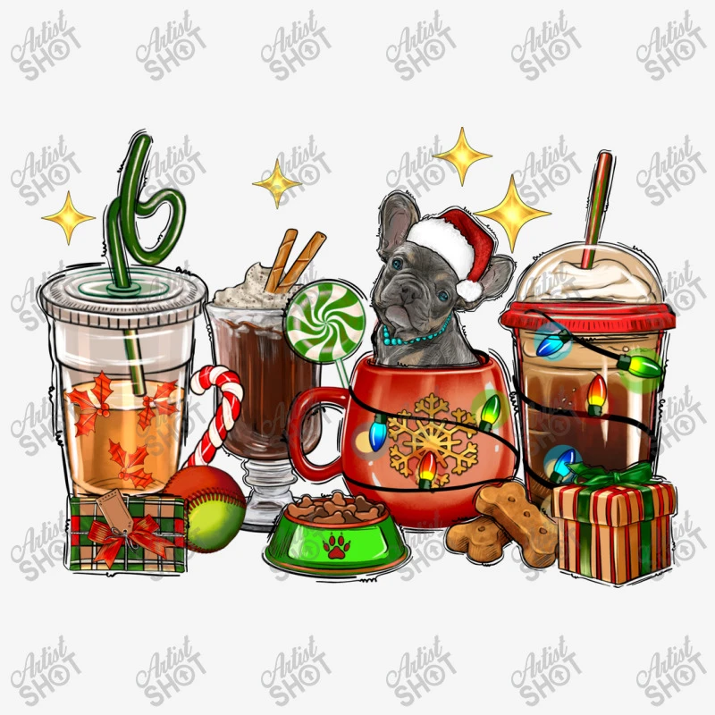 Christmas Coffee Cups With French Bulldog Slide Sandal 4 Christmas Coffee Cups With French Bulldog Slide Sandal - Image 4