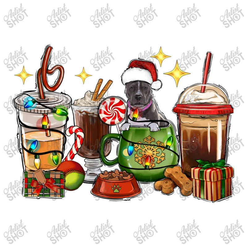 Christmas Coffee Cups With Pitbull Youth Sweatshirt 5 Christmas Coffee Cups With Pitbull Youth Sweatshirt - Image 5