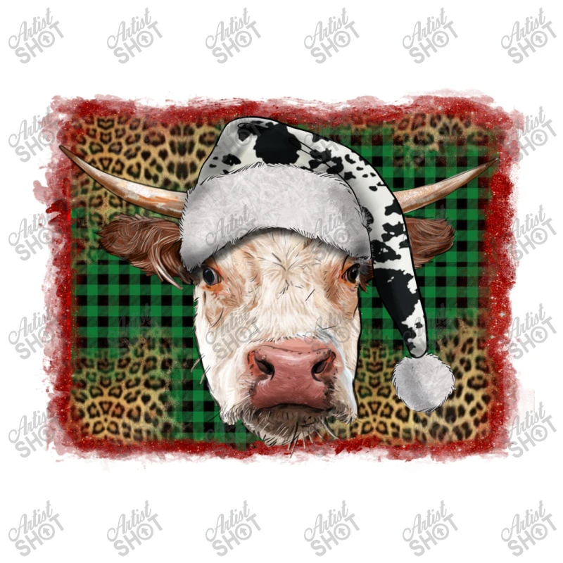 Merry Christmas Hereford Cow With Background Youth Tee 5 Merry Christmas Hereford Cow With Background Youth Tee - Image 5