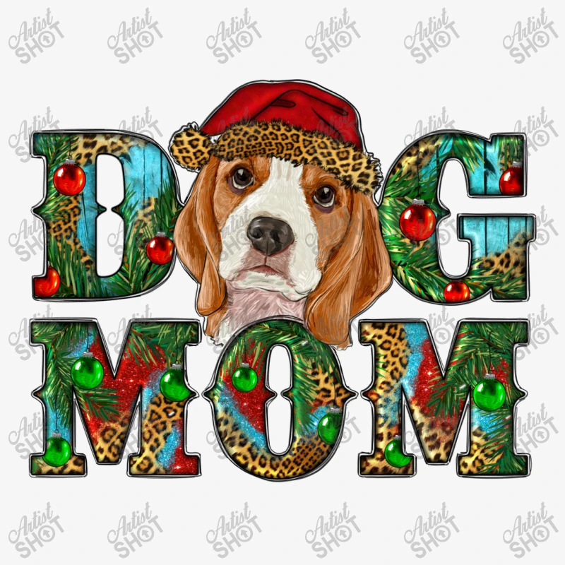 Christmas Beagle Dog Mom Ladies Fitted T-Shirt 5 Christmas Beagle Dog Mom Ladies Fitted T-Shirt - Image 5