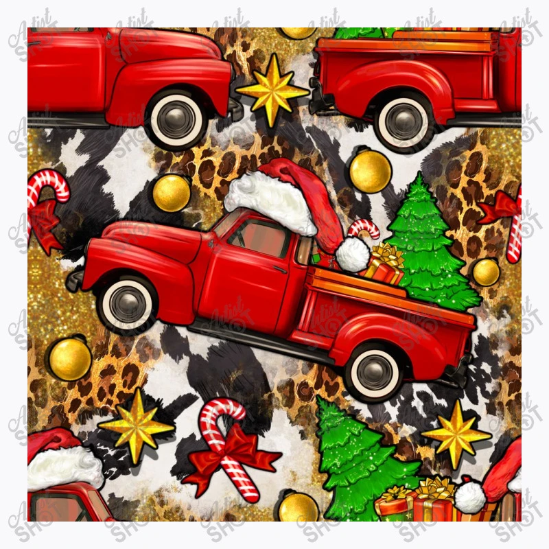 Christmas Truck Seamless Digital Paper T-Shirt 5 Christmas Truck Seamless Digital Paper T-Shirt - Image 5