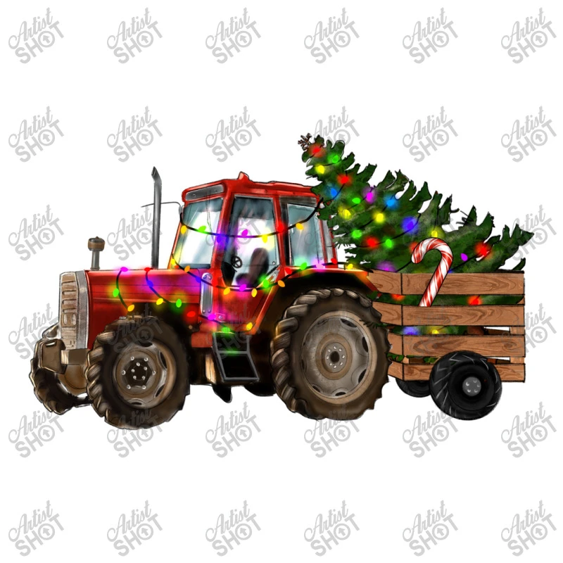 Christmas Farm Tractor Youth Tee 5 Christmas Farm Tractor Youth Tee - Image 5