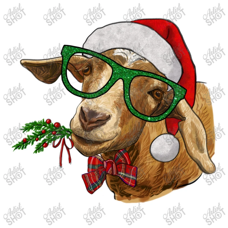 Christmas Glasses Goat Women's V-Neck T-Shirt 5 Christmas Glasses Goat Women's V-Neck T-Shirt - Image 5