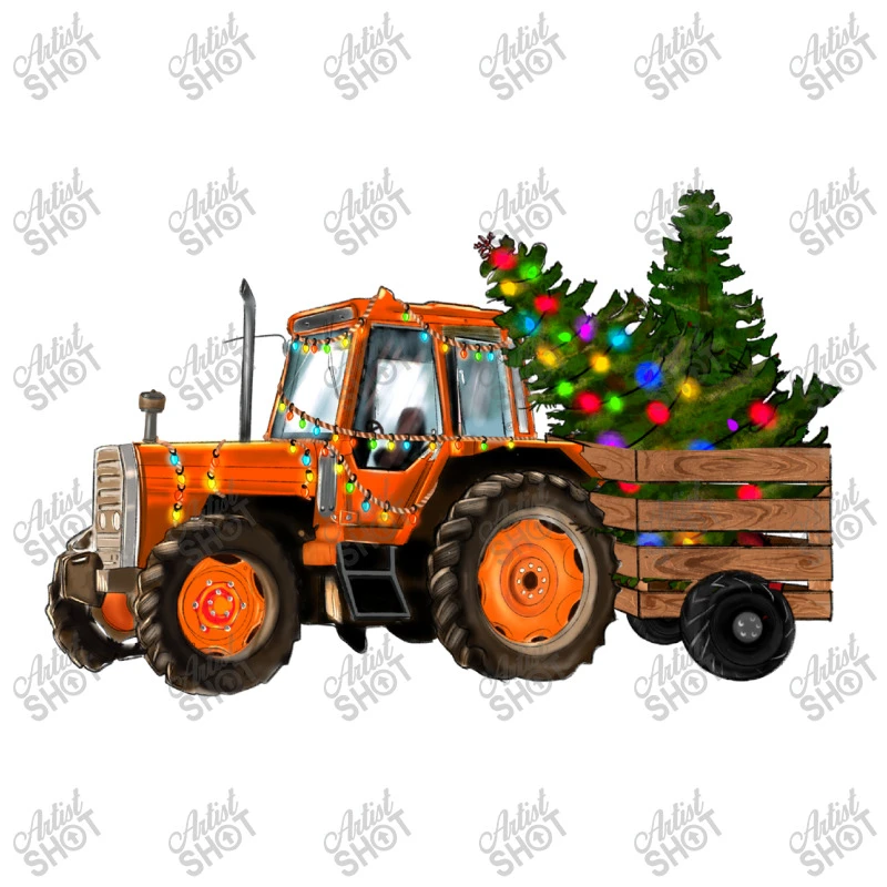 Christmas Orange Farm Tractor Youth Sweatshirt 5 Christmas Orange Farm Tractor Youth Sweatshirt - Image 5