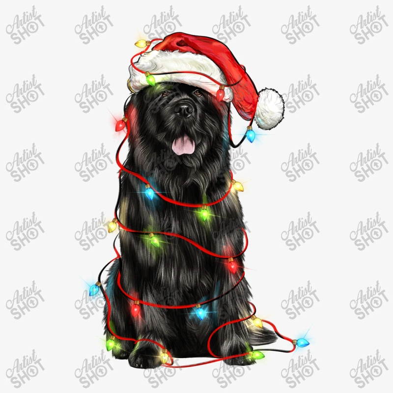 Christmas Newfoundland Dog Ladies Fitted T-Shirt 5 Christmas Newfoundland Dog Ladies Fitted T-Shirt - Image 5