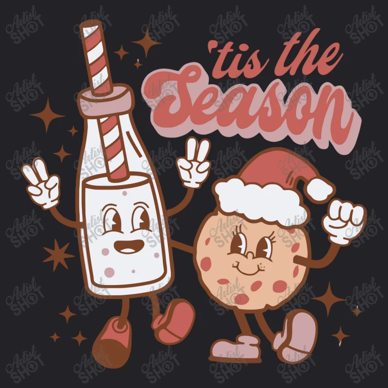 Tis The Season Christmas Milk And Cookie Youth Tee 5 Tis The Season Christmas Milk And Cookie Youth Tee - Image 5