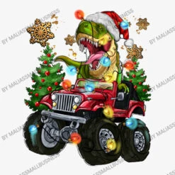 Christmas T-rex With Monster Truck Ladies Fitted T-Shirt -Santa Clothing Shop d.2526776634.25096777.s3.1 f6f6f6 TWFsaWFzU21hbGxCdXNpbmVzcw 800x800 1