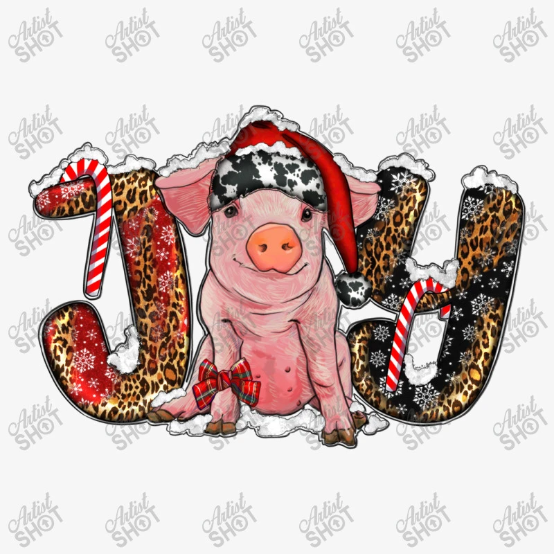 Christmas Joy With Pig Ladies Fitted T-Shirt 5 Christmas Joy With Pig Ladies Fitted T-Shirt - Image 5