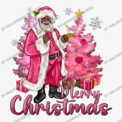 Pink Merry Christmas Black Santa Ladies Fitted T-Shirt -Santa Clothing Shop d.2526787943.25095487.s3.1 f6f6f6 TWFsaWFzU21hbGxCdXNpbmVzcw 800x800 1