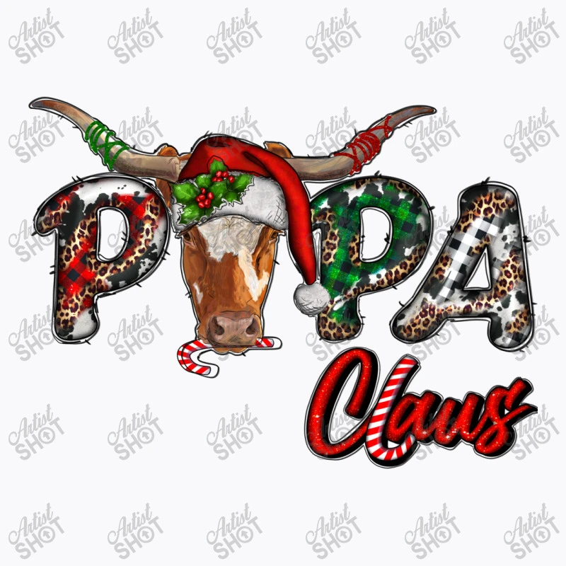 Papa Claus With Long Horn Western Christmas T-Shirt 5 Papa Claus With Long Horn Western Christmas T-Shirt - Image 5