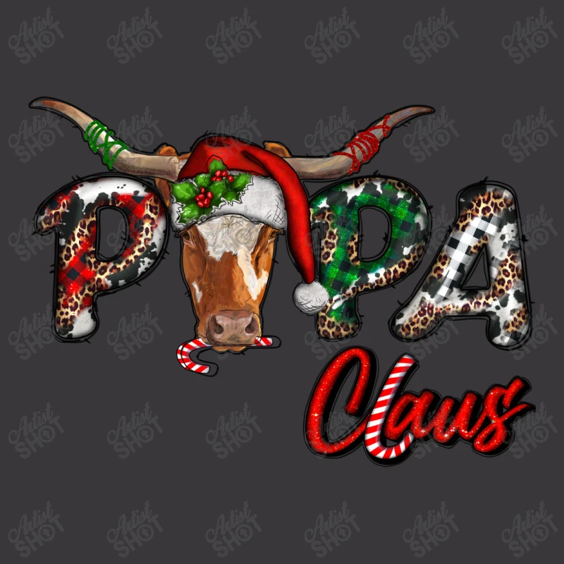 Papa Claus With Long Horn Western Christmas Ladies Curvy T-Shirt 3 Papa Claus With Long Horn Western Christmas Ladies Curvy T-Shirt - Image 3