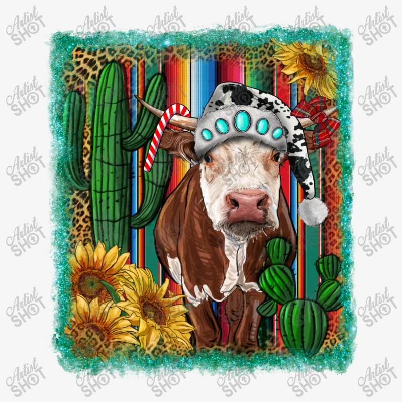 Western Christmas Cow All Over Women's T-shirt 5 Western Christmas Cow All Over Women's T-shirt - Image 5