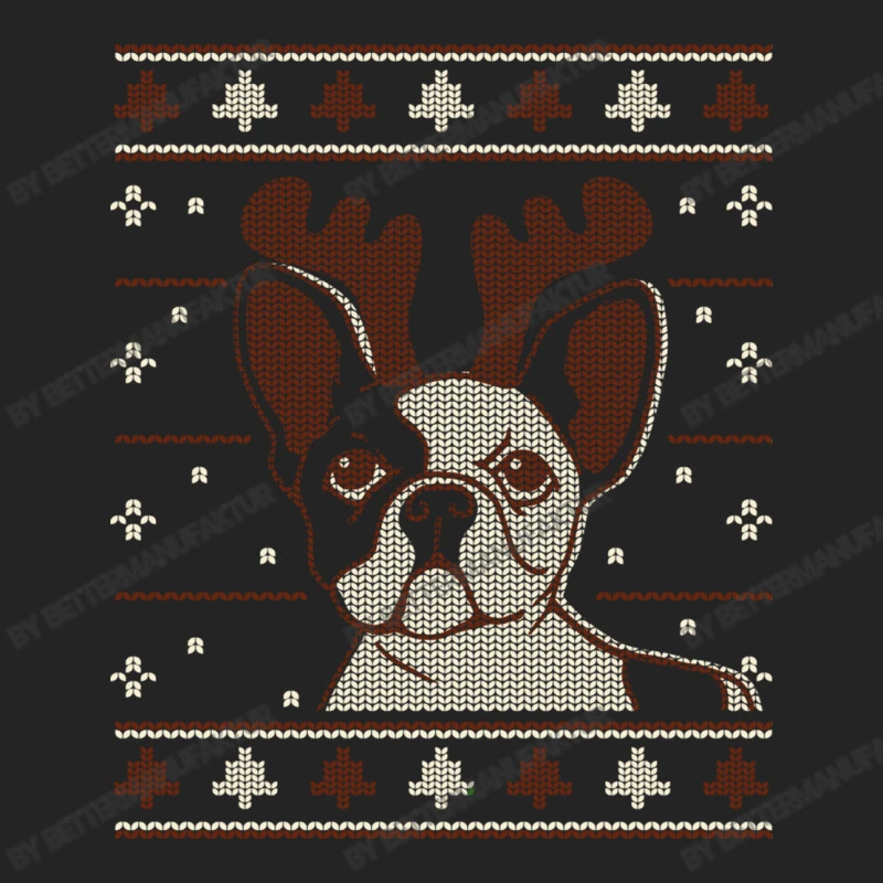 Ugly Christmas French Bulldog Puppy With Reindeer 3/4 Sleeve Shirt 5 Ugly Christmas French Bulldog Puppy With Reindeer 3/4 Sleeve Shirt - Image 5