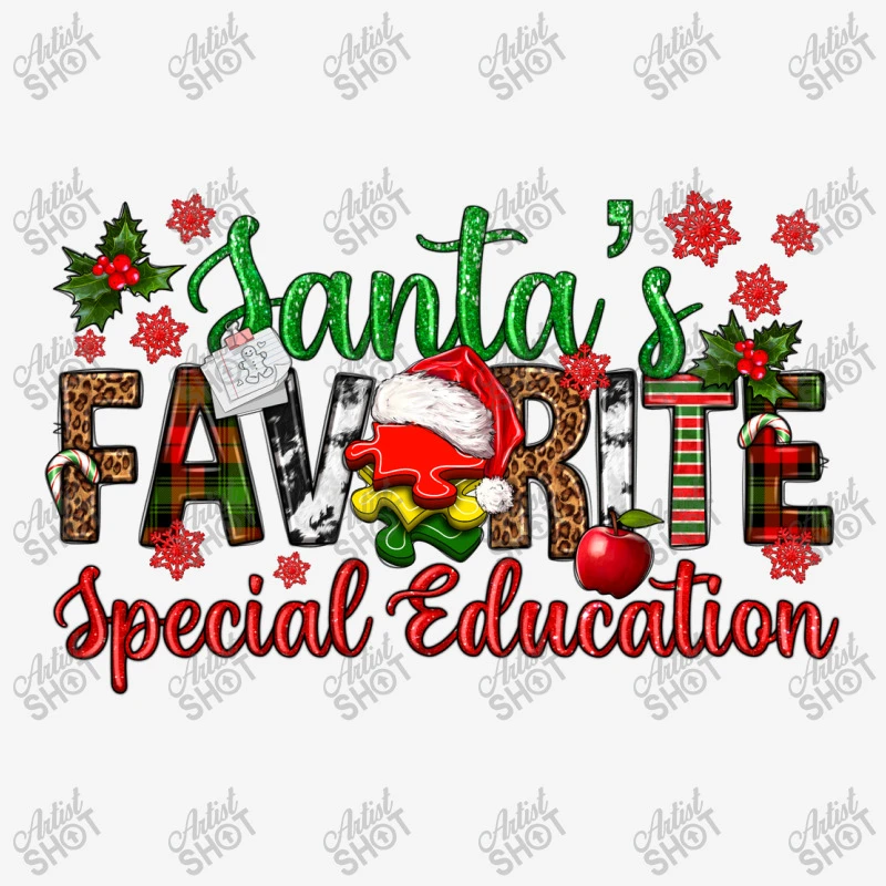 Santa's Favorite Special Education Christmas Slide Sandal 4 Santa's Favorite Special Education Christmas Slide Sandal - Image 4