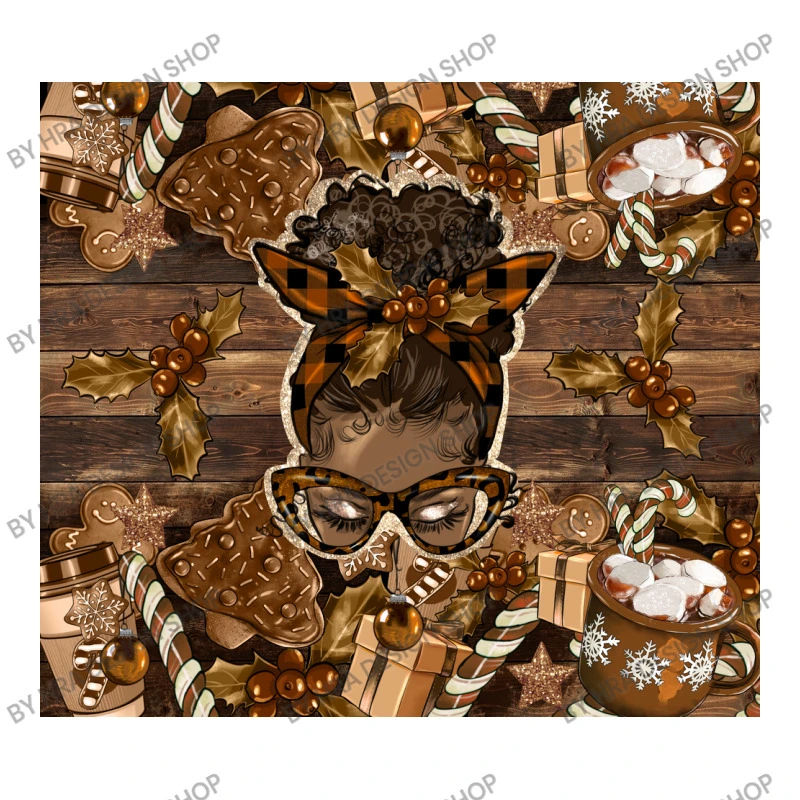 Afro Messy Bun Melanin Christmas Youth Sweatshirt 5 Afro Messy Bun Melanin Christmas Youth Sweatshirt - Image 5