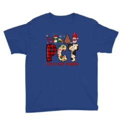 Pct Patient Care Technician Christmas Youth Tee -Santa Clothing Shop pd.2288896104.37.23350267.s3.1 front blue ffffff none x10.6y10.6 107.8 800x800 1