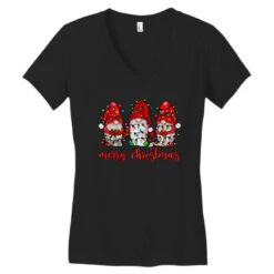 Merry Christmas Gnome With Christmas Lights Women's V-Neck T-Shirt -Santa Clothing Shop pd.2295498751.72.23349670.s3.1 front black ffffff none x8.2y8.2 121.6 800x800 1