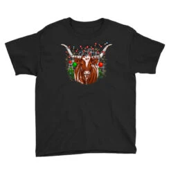 Christmas Texas Longhorn Youth Tee -Santa Clothing Shop pd.2295654226.37.23349623.s3.1 front black ffffff none x2.6y2.6 123.8 800x800 1