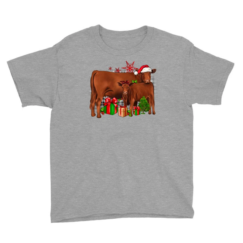 Christmas Gelbvieh Youth Tee 3 Christmas Gelbvieh Youth Tee - Image 3