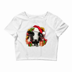 Christmas Holstein Crop Top