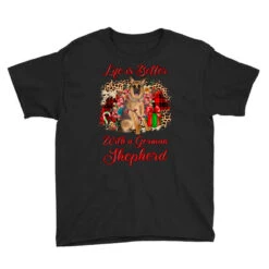 Christmas Life Is Better With A German Shepherd Youth Tee -Santa Clothing Shop pd.2297441145.37.23348963.s3.1 front black ffffff none x4y0 121 800x800 1