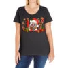 Joy With Christmas Gnome Ladies Curvy T-Shirt