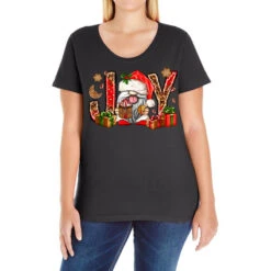 Joy With Christmas Gnome Ladies Curvy T-Shirt