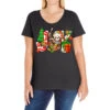Joy Christmas Sloth Ladies Curvy T-Shirt