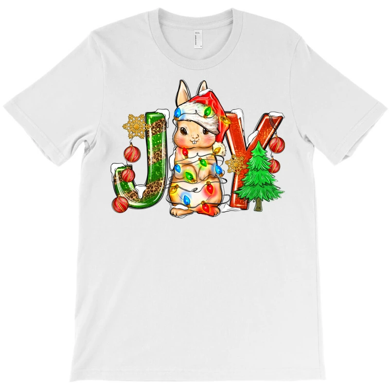 Joy Christmas Rabbit T-Shirt 3 Joy Christmas Rabbit T-Shirt - Image 3